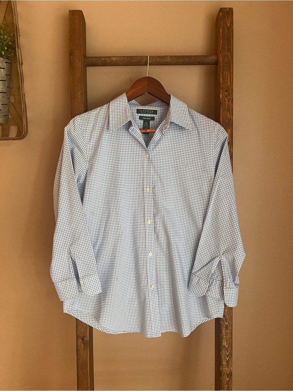 Ralph Lauren Light Blue Micro-Check Dress Shirt